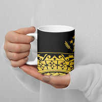 Kosrae Liberation Day Ceramic Mug Polynesian Floral Tattoo - Polynesian Pride