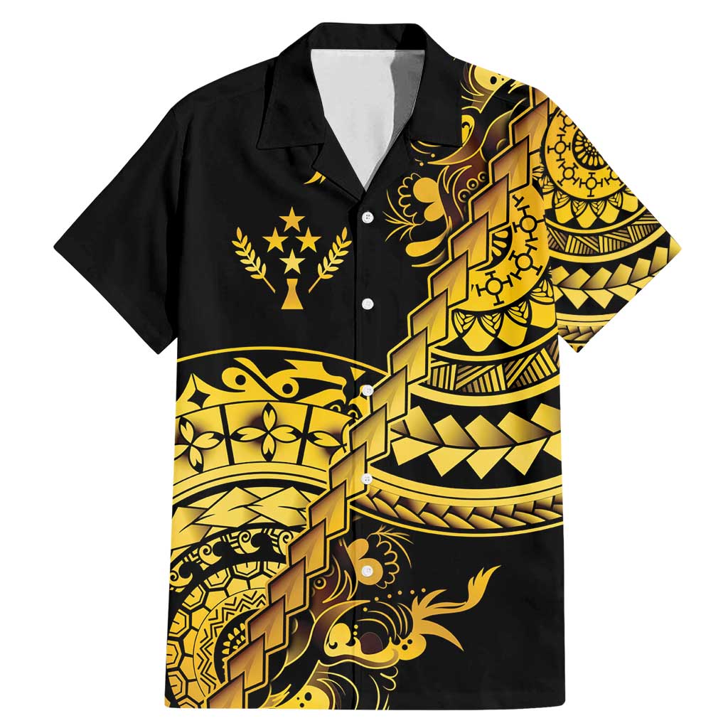 Kosrae Liberation Day Family Matching Mermaid Dress and Hawaiian Shirt Polynesian Floral Tattoo - Polynesian Pride