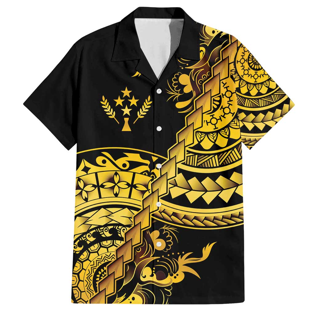 Kosrae Liberation Day Family Matching Summer Maxi Dress and Hawaiian Shirt Polynesian Floral Tattoo - Polynesian Pride