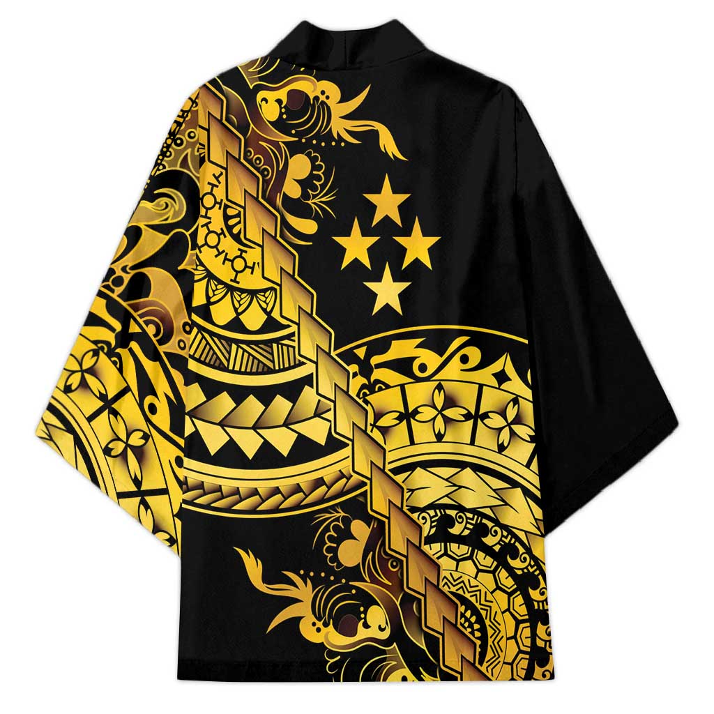 Kosrae Liberation Day Kimono Polynesian Floral Tattoo LT05 - Polynesian Pride