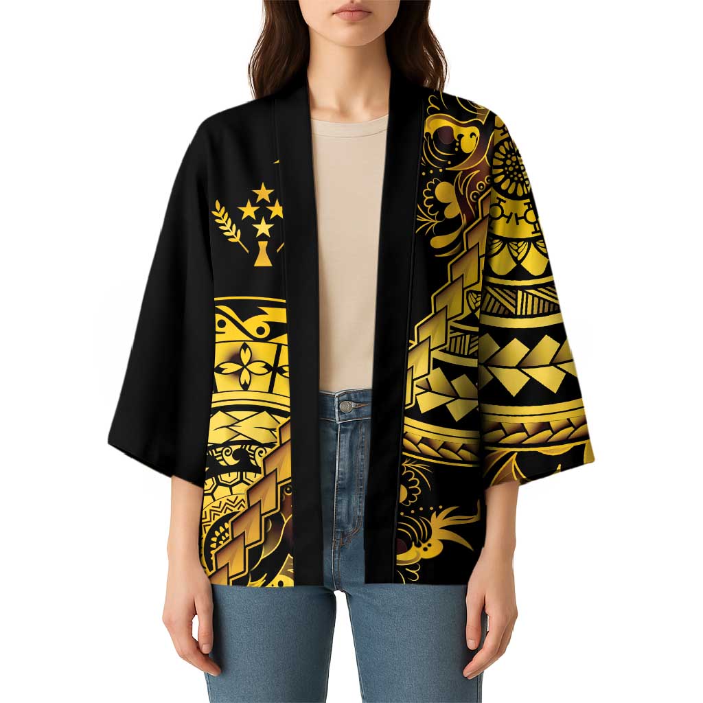 Kosrae Liberation Day Kimono Polynesian Floral Tattoo LT05 - Polynesian Pride