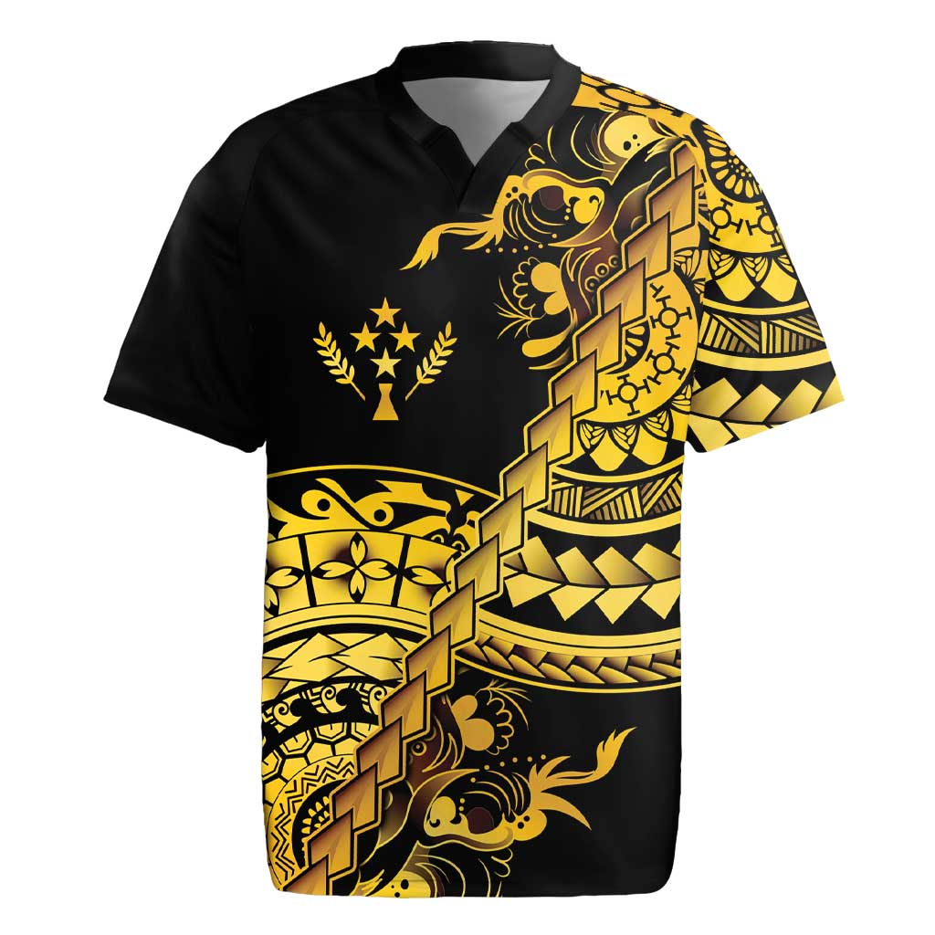 Kosrae Liberation Day Rugby Jersey Polynesian Floral Tattoo - Polynesian Pride