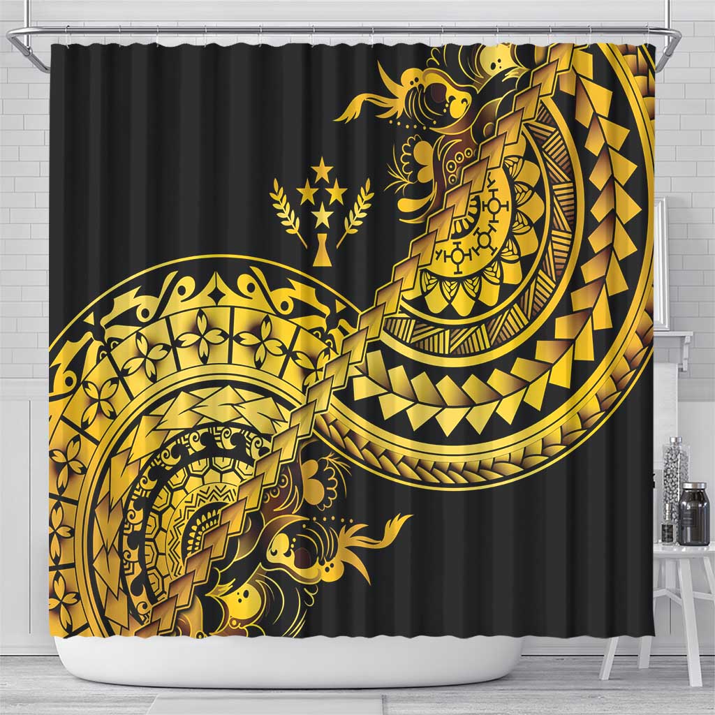 Kosrae Liberation Day Shower Curtain Polynesian Floral Tattoo - Polynesian Pride
