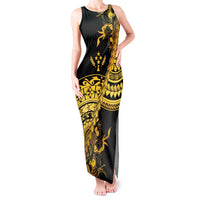 Kosrae Liberation Day Tank Maxi Dress Polynesian Floral Tattoo - Polynesian Pride