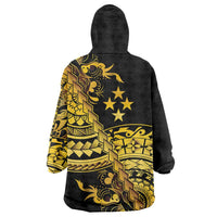 Kosrae Liberation Day Wearable Blanket Hoodie Polynesian Floral Tattoo - Polynesian Pride