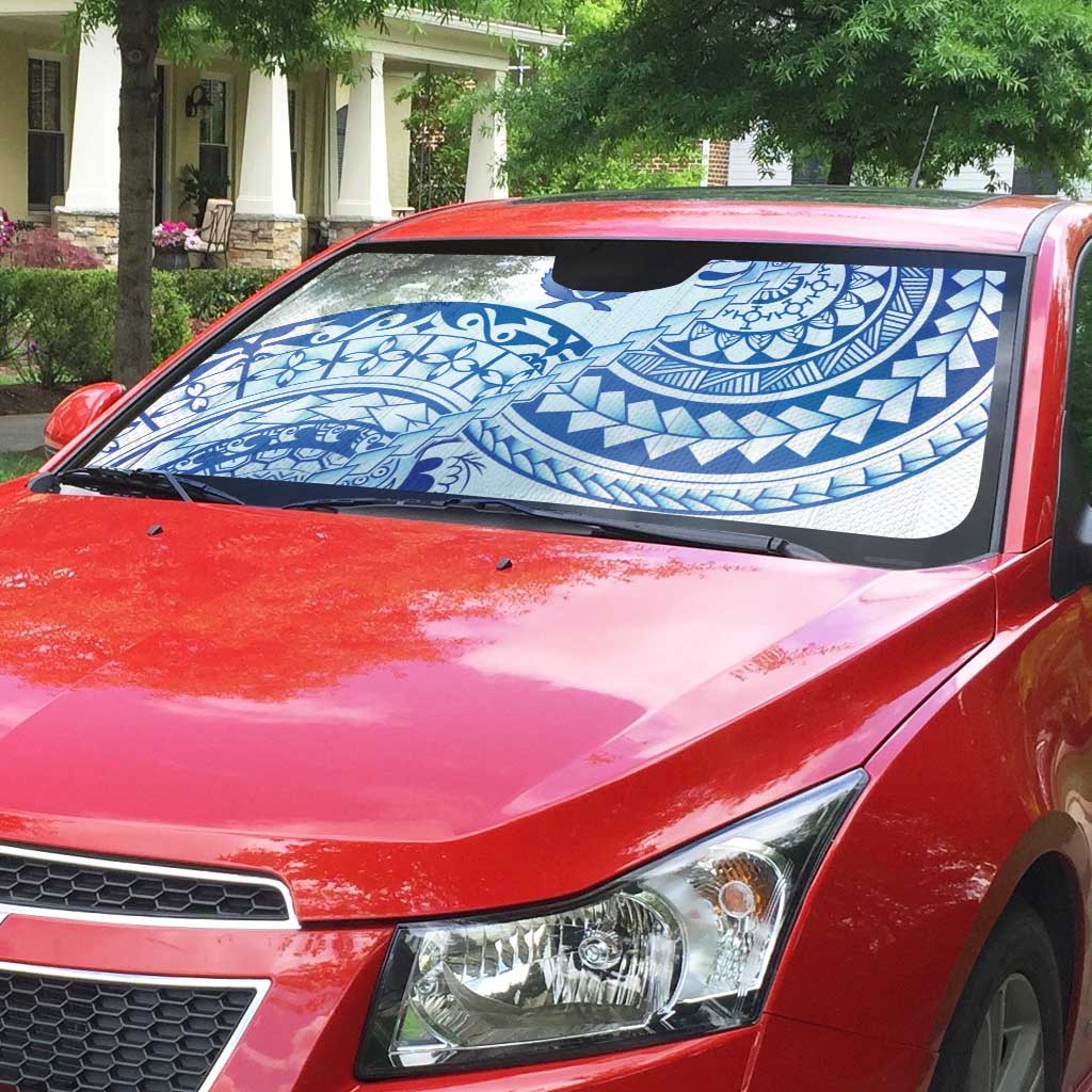 Pohnpei Liberation Day Auto Sun Shade Polynesian Floral Tattoo - Polynesian Pride