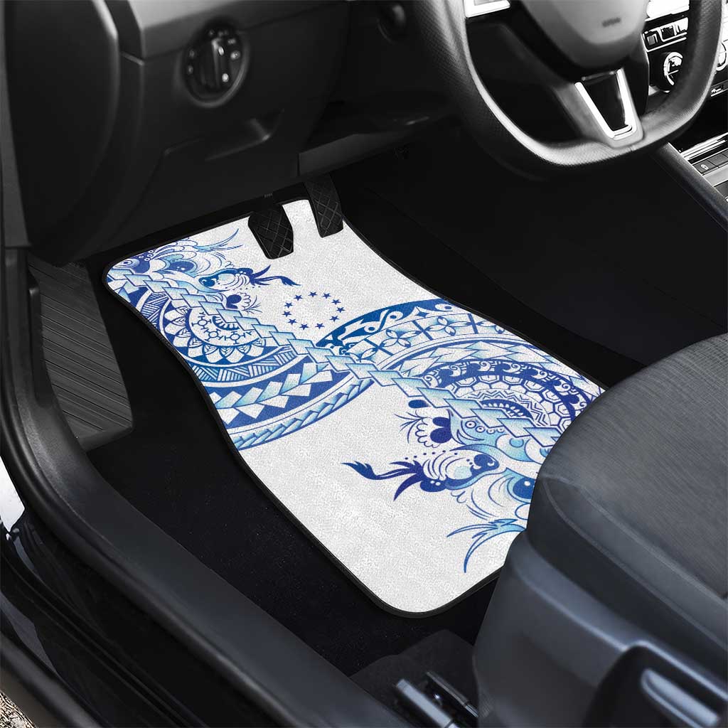 Pohnpei Liberation Day Car Mats Polynesian Floral Tattoo - Polynesian Pride