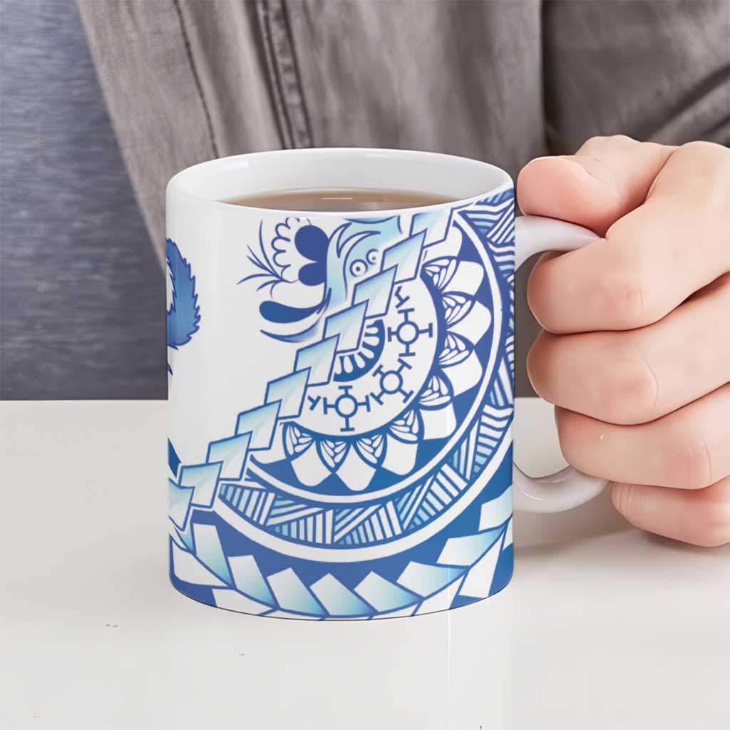 Pohnpei Liberation Day Ceramic Mug Polynesian Floral Tattoo - Polynesian Pride