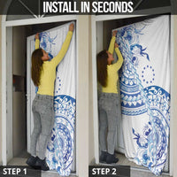 Pohnpei Liberation Day Door Cover Polynesian Floral Tattoo - Polynesian Pride