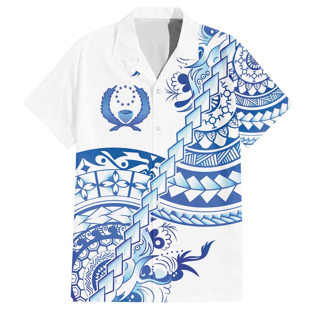 Pohnpei Liberation Day Hawaiian Shirt Polynesian Floral Tattoo - Polynesian Pride