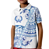 Pohnpei Liberation Day Kid Polo Shirt Polynesian Floral Tattoo - Polynesian Pride