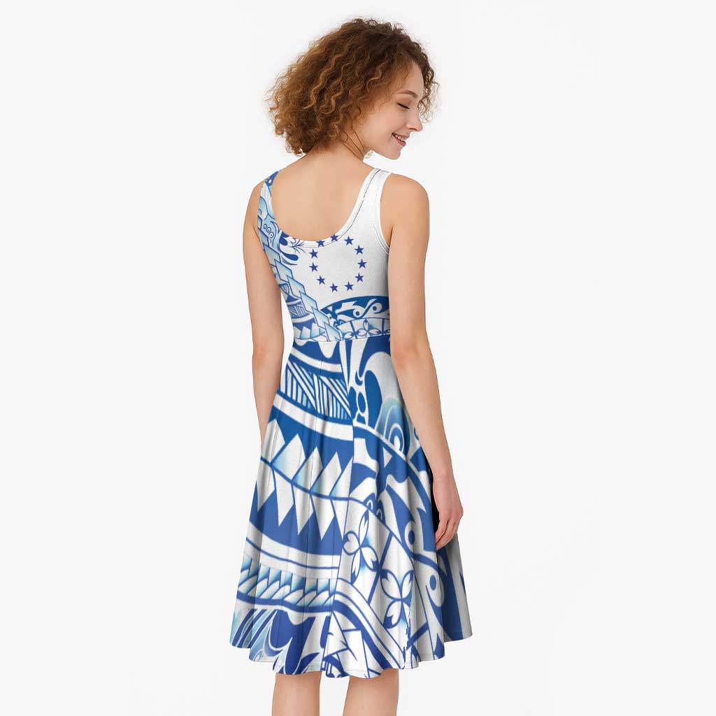 Pohnpei Liberation Day Midi Dress Polynesian Floral Tattoo - Polynesian Pride