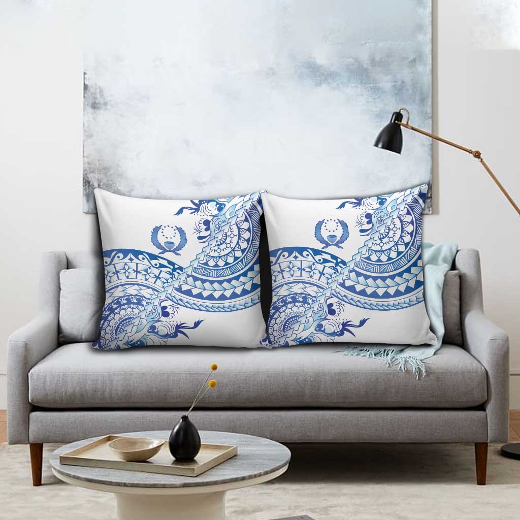 Pohnpei Liberation Day Pillow Cover Polynesian Floral Tattoo - Polynesian Pride