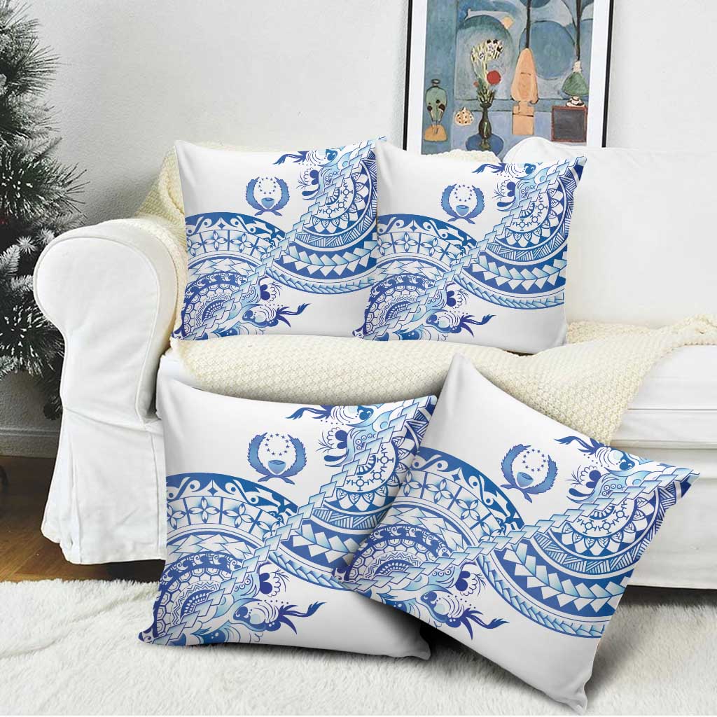 Pohnpei Liberation Day Pillow Cover Polynesian Floral Tattoo - Polynesian Pride