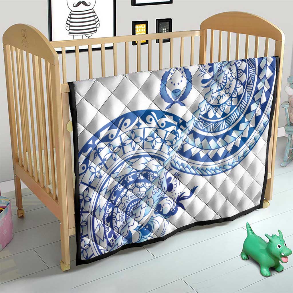 Pohnpei Liberation Day Quilt Polynesian Floral Tattoo - Polynesian Pride