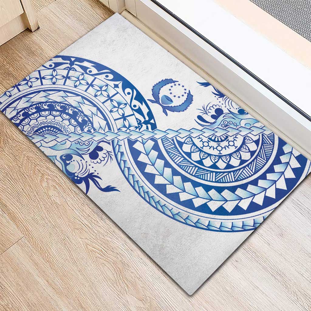Pohnpei Liberation Day Rubber Doormat Polynesian Floral Tattoo - Polynesian Pride
