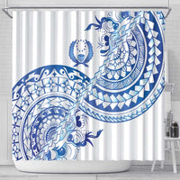 Pohnpei Liberation Day Shower Curtain Polynesian Floral Tattoo - Polynesian Pride