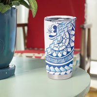 Pohnpei Liberation Day Tumbler Cup Polynesian Floral Tattoo - Polynesian Pride