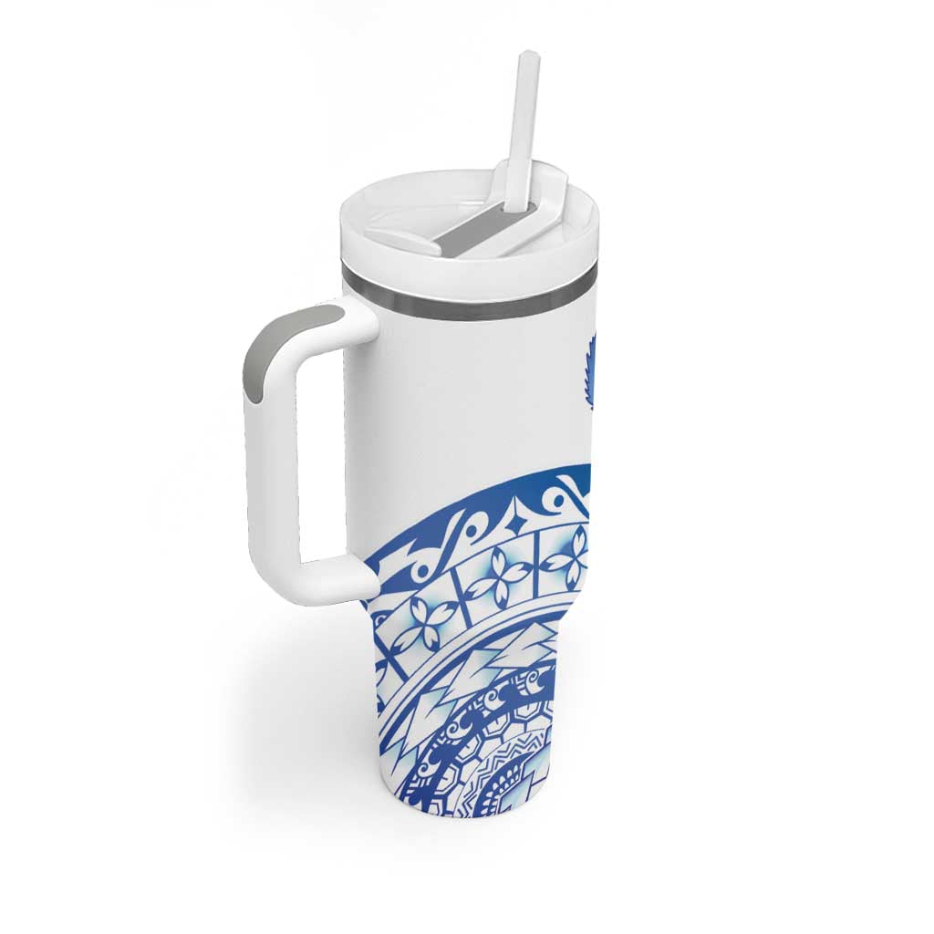 Pohnpei Liberation Day Tumbler With Handle Polynesian Floral Tattoo - Polynesian Pride