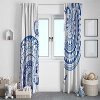 Pohnpei Liberation Day Window Curtain Polynesian Floral Tattoo - Polynesian Pride