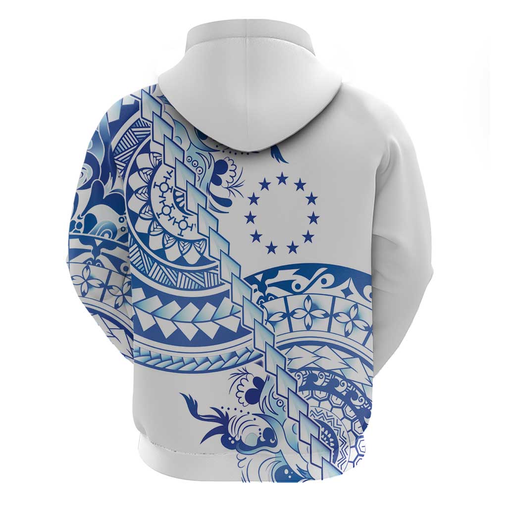 Pohnpei Liberation Day Zip Hoodie Polynesian Floral Tattoo - Polynesian Pride