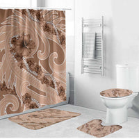 Hawaii Brown Hibiscus Pikake Lei Bathroom Set - Polynesian Pride