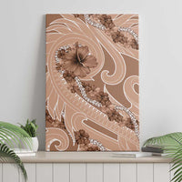 Hawaii Brown Hibiscus Pikake Lei Canvas Wall Art LT05 - Polynesian Pride