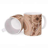Hawaii Brown Hibiscus Pikake Lei Ceramic Mug - Polynesian Pride