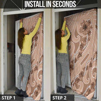 Hawaii Brown Hibiscus Pikake Lei Door Cover - Polynesian Pride