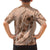 Hawaii Brown Hibiscus Pikake Lei Family Matching Summer Maxi Dress and Hawaiian Shirt - Polynesian Pride
