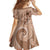 Hawaii Brown Hibiscus Pikake Lei Family Matching Summer Maxi Dress and Hawaiian Shirt - Polynesian Pride