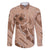 Hawaii Brown Hibiscus Pikake Lei Family Matching Summer Maxi Dress and Hawaiian Shirt - Polynesian Pride
