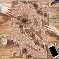 Hawaii Brown Hibiscus Pikake Lei Puzzle LT05 Brown - Polynesian Pride