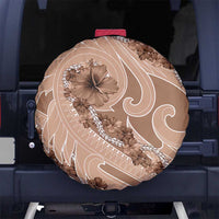 Hawaii Brown Hibiscus Pikake Lei Spare Tire Cover - Polynesian Pride
