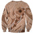 Hawaii Brown Hibiscus Pikake Lei Sweatshirt - Polynesian Pride