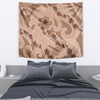 Hawaii Brown Hibiscus Pikake Lei Tapestry - Polynesian Pride