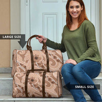 Hawaii Brown Hibiscus Pikake Lei Travel Bag - Polynesian Pride