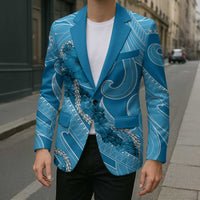 Hawaii Blue Hibiscus Pikake Lei Blazer LT05 - Polynesian Pride