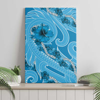 Hawaii Blue Hibiscus Pikake Lei Canvas Wall Art LT05 - Polynesian Pride