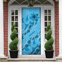 Hawaii Blue Hibiscus Pikake Lei Door Cover - Polynesian Pride
