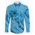 Hawaii Blue Hibiscus Pikake Lei Family Matching Mermaid Dress and Hawaiian Shirt - Polynesian Pride