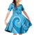 Hawaii Blue Hibiscus Pikake Lei Family Matching Off Shoulder Short Dress and Hawaiian Shirt - Polynesian Pride