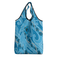 Hawaii Blue Hibiscus Pikake Lei Grocery Bag - Polynesian Pride
