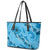 Hawaii Blue Hibiscus Pikake Lei Leather Tote Bag - Polynesian Pride