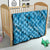Hawaii Blue Hibiscus Pikake Lei Quilt - Polynesian Pride