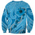 Hawaii Blue Hibiscus Pikake Lei Sweatshirt - Polynesian Pride