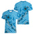 Hawaii Blue Hibiscus Pikake Lei Women V-Neck T-Shirt - Polynesian Pride