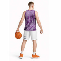 Hawaii Violet Hibiscus Pikake Lei Basketball Jersey LT05 - Polynesian Pride