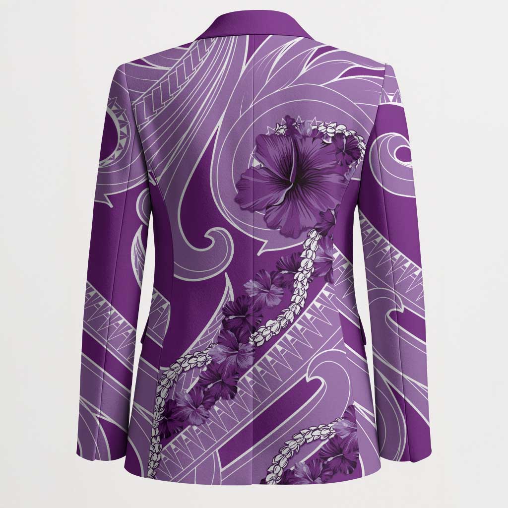 Hawaii Violet Hibiscus Pikake Lei Blazer LT05 - Polynesian Pride