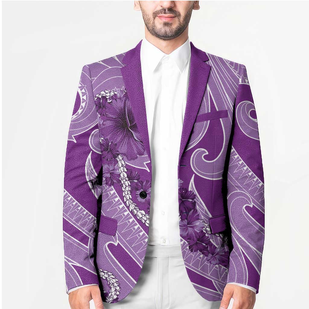 Hawaii Violet Hibiscus Pikake Lei Blazer LT05 - Polynesian Pride